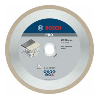 Bosch Diamanttrennscheibe Best for Ceramic 230 x 25,40 x 2,4 x 10 mm