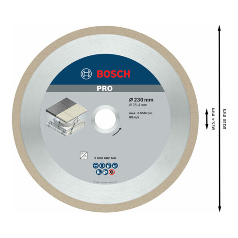 Bosch Diamanttrennscheibe Best for Ceramic 230 x 25,40 x 2,4 x 10 mm