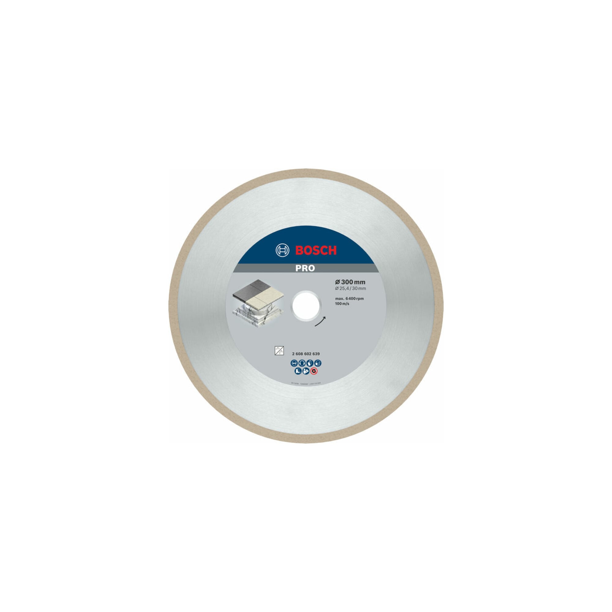 BOSCH Diamanttrennscheibe Best for Ceramic 300 x 30/25,40 x 2,8 x 10 mm