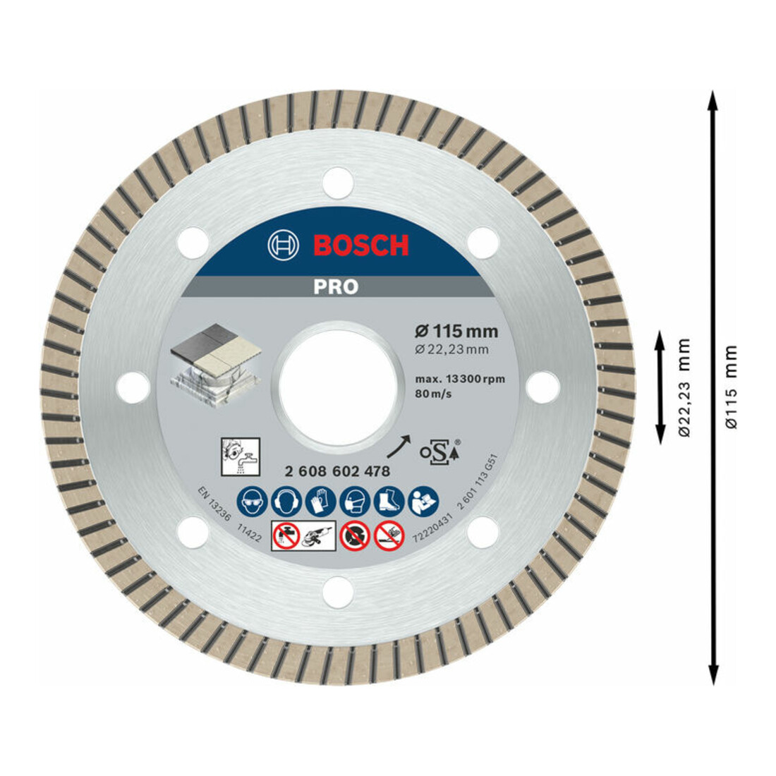 Bosch Diamanttrennscheibe Best for Ceramic Extra-Clean Turbo