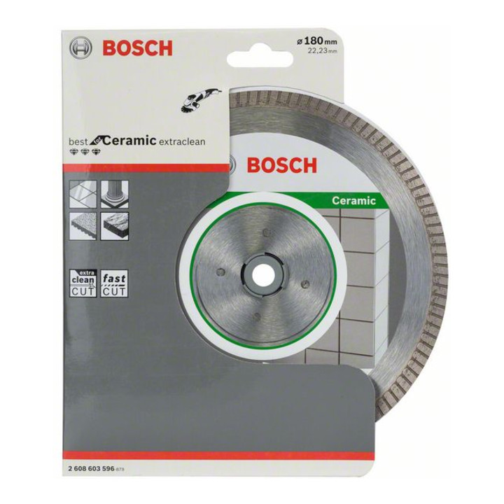 Bosch Diamanttrennscheibe Best for Ceramic Extra-Clean Turbo 180 x 22,23 x 1,6 x 7 mm