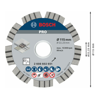 Bosch Diamanttrennscheibe Best for Concrete