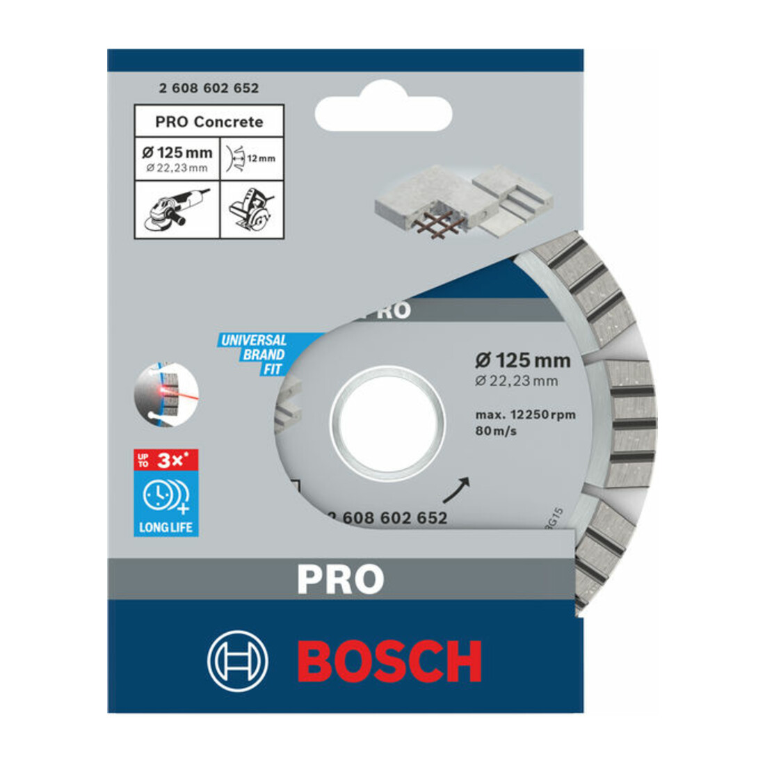 Bosch Diamanttrennscheibe Best for Concrete 125 x 22,23 x 2,2 x 12 mm