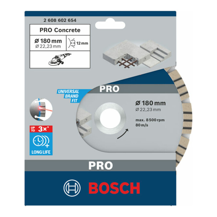 Bosch Diamanttrennscheibe Best for Concrete 180 x 22,23 x 2,4 x 12 mm