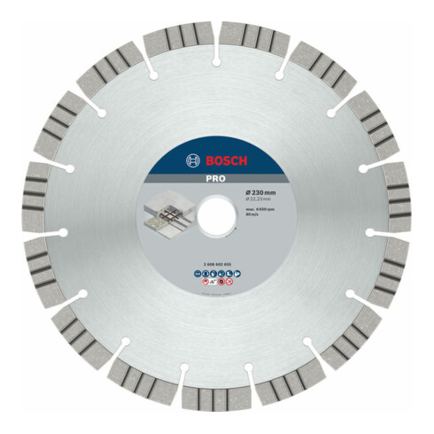 Bosch Diamanttrennscheibe Best for Concrete 230 x 22,23 x 2,4 x 15 mm