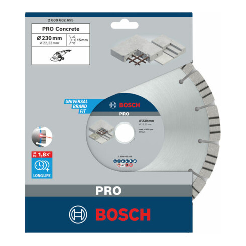 Bosch Diamanttrennscheibe Best for Concrete 230 x 22,23 x 2,4 x 15 mm