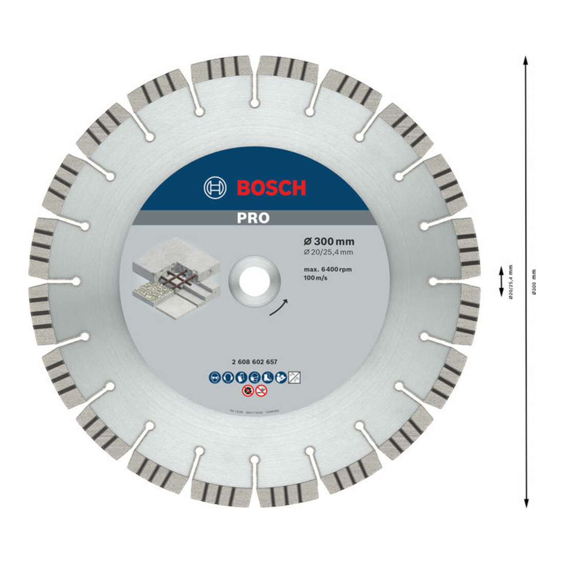Bosch PRO Concrete Diamanttrennscheibe 20,00/25,40
