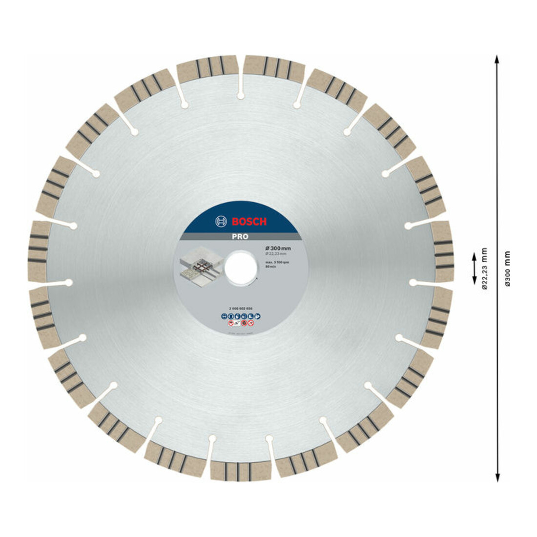 Bosch Diamanttrennscheibe Best for Concrete 300 x 22,23 x 2,8 x 15 mm