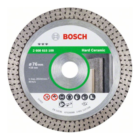 Bosch Diamanttrennscheibe Best for Hard Ceramic 76 x 10 x 1,9 x 10 mm