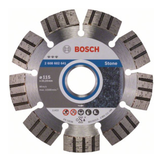 Bosch Diamanttrennscheibe Best for Stone 115 x 22,23 x 2,2 x 12 mm