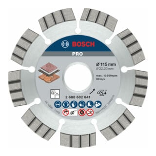 Bosch Diamanttrennscheibe Best for Stone 115 x 22,23 x 2,2 x 12 mm