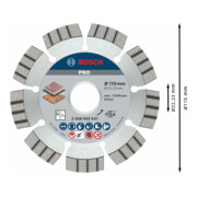 Bosch Diamanttrennscheibe Best for Stone 115 x 22,23 x 2,2 x 12 mm-5