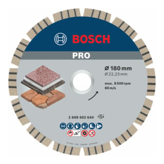 Bosch Diamanttrennscheibe Best for Stone 180 x 22,23 x 2,4 x 12 mm