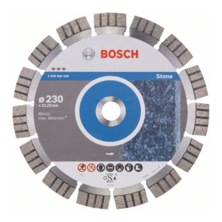 Bosch Diamanttrennscheibe Best for Stone 230 x 22,23 x 2,4 x 15 mm