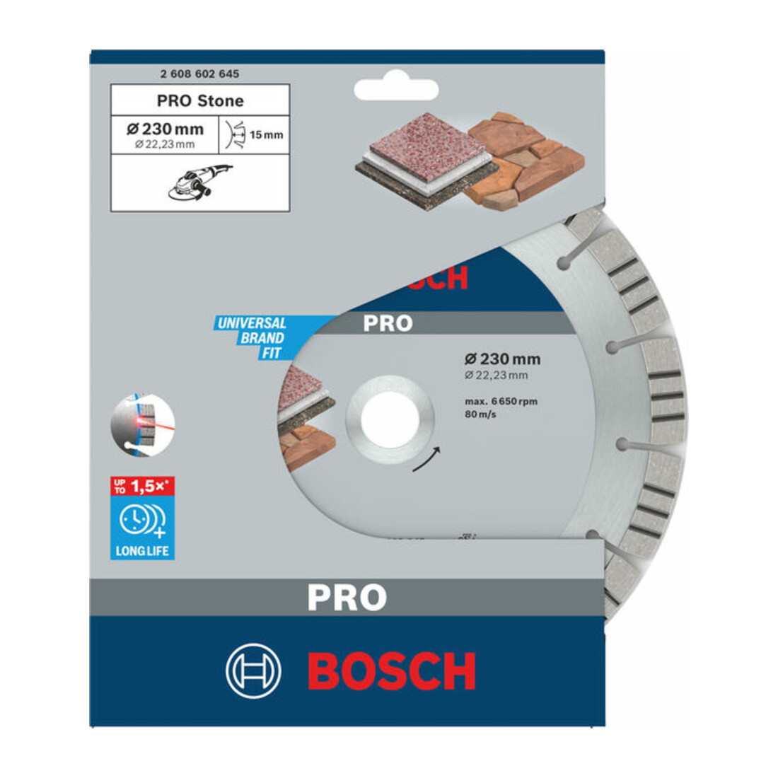 Bosch Diamanttrennscheibe Best for Stone 230 x 22,23 x 2,4 x 15 mm