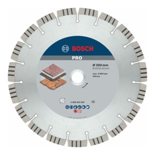 Bosch Diamanttrennscheibe Best for Stone 300 x 20,00/25,40 x 2,8 x 15 mm