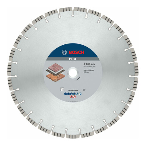 Bosch Diamanttrennscheibe Best for Stone 400 x 20,00/25,40 x 3,2 x 12 mm
