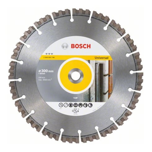 Bosch Diamanttrennscheibe Best for Universal 300 x 20,00 x 2,8 x 15 mm