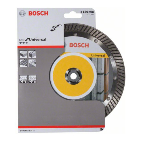 Bosch Diamanttrennscheibe Best for Universal Turbo 180 x 22,23 x 2,5 x 12 mm 