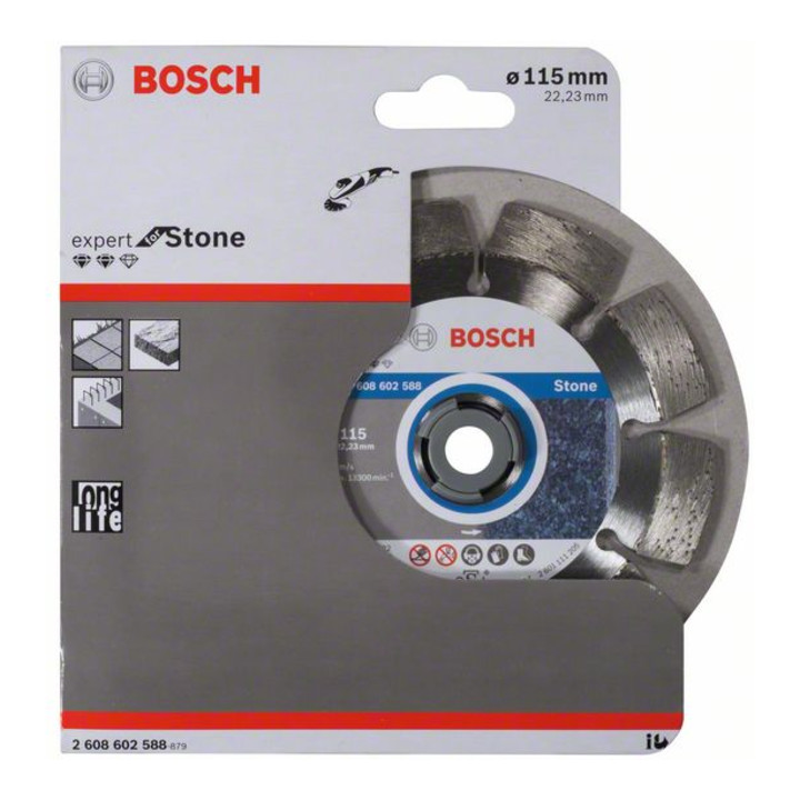 Bosch Diamanttrennscheibe Expert for Stone 115 x 22,23 x 2,2 x 12 mm