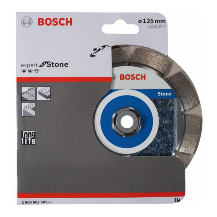 Bosch Diamanttrennscheibe Expert for Stone 125 x 22,23 x 2,2 x 12 mm