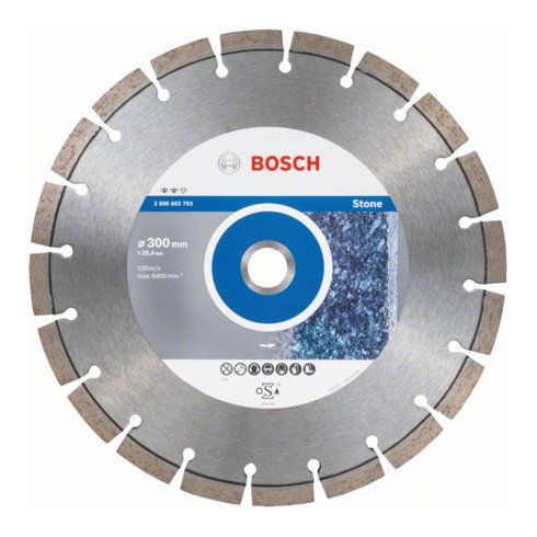 Bosch Diamanttrennscheibe Expert for Stone 300 x 25,40 x 2,8 x 12 mm