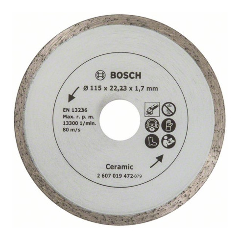 Bosch Diamanttrennscheibe für Fliesen, Durchmesser: 115 mm
