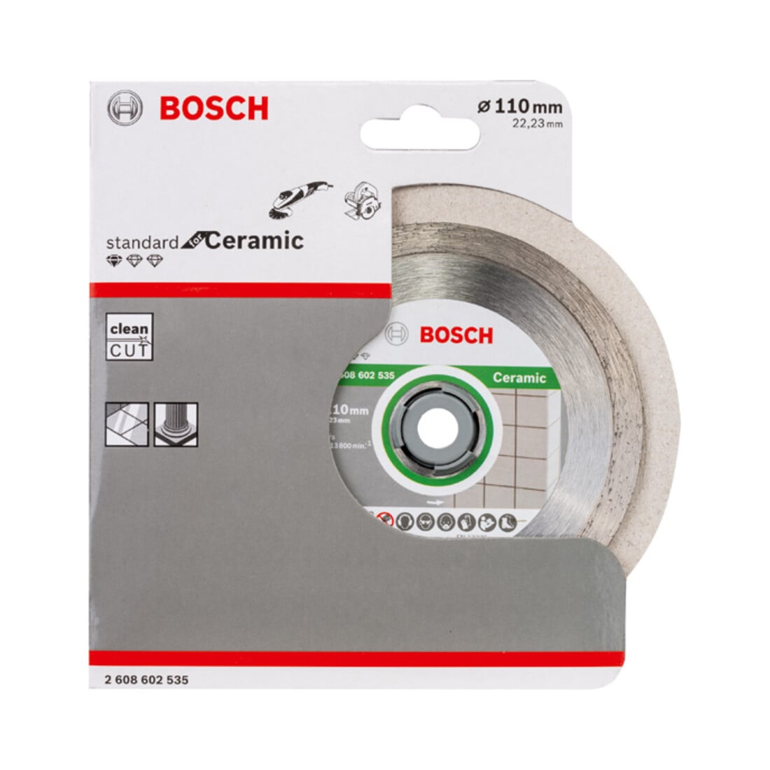 Bosch Diamanttrennscheibe Standard for Ceramic 110 x 22,23 x 1,6 x 7,5 mm