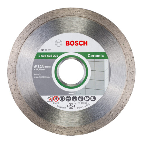 Bosch Diamanttrennscheibe Standard for Ceramic 115 x 22,23 x 1,6 x 7 mm