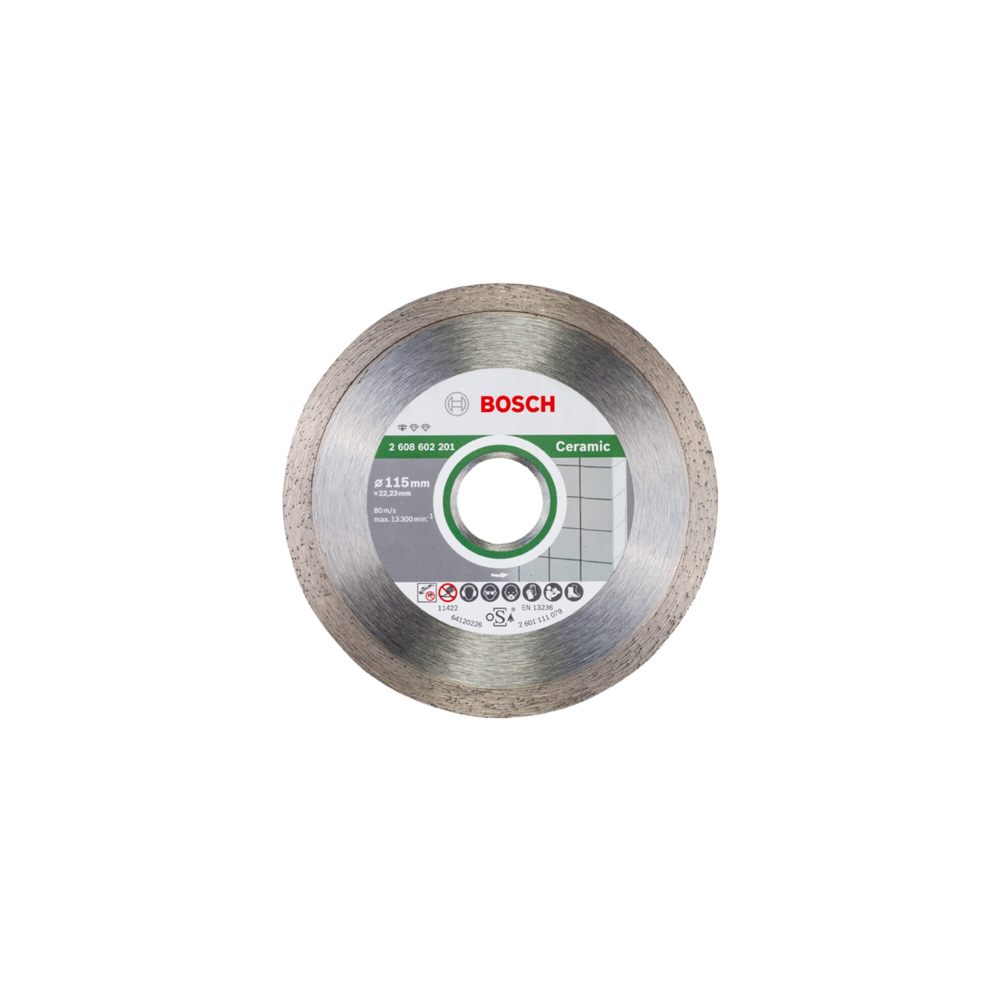 BOSCH Diamanttrennscheibe Standard for Ceramic 115 x 22,23 x 1,6 x 7 mm
