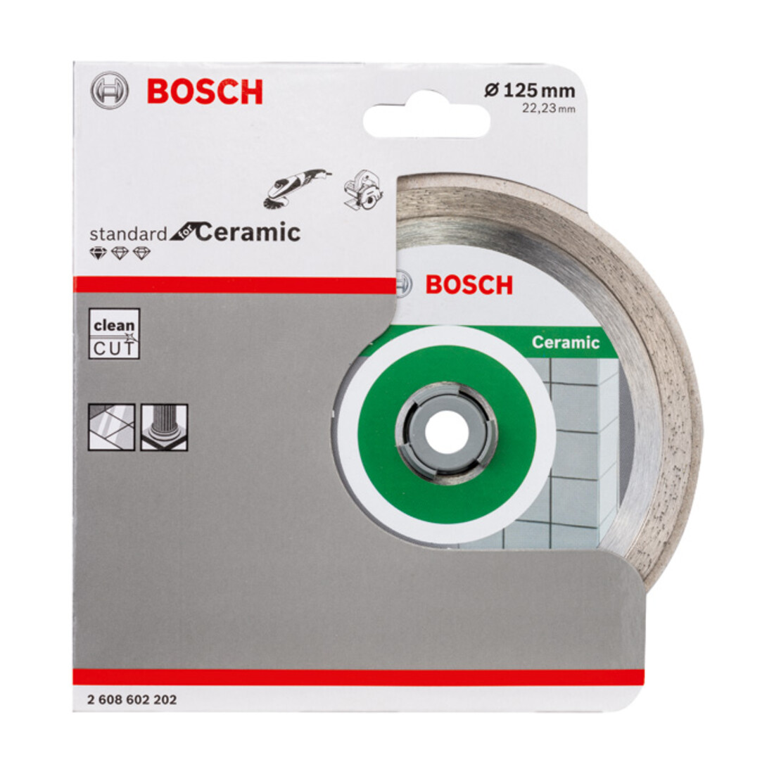 Bosch Diamanttrennscheibe Standard for Ceramic, 125 x 22,23 x 1,6 x 7 mm