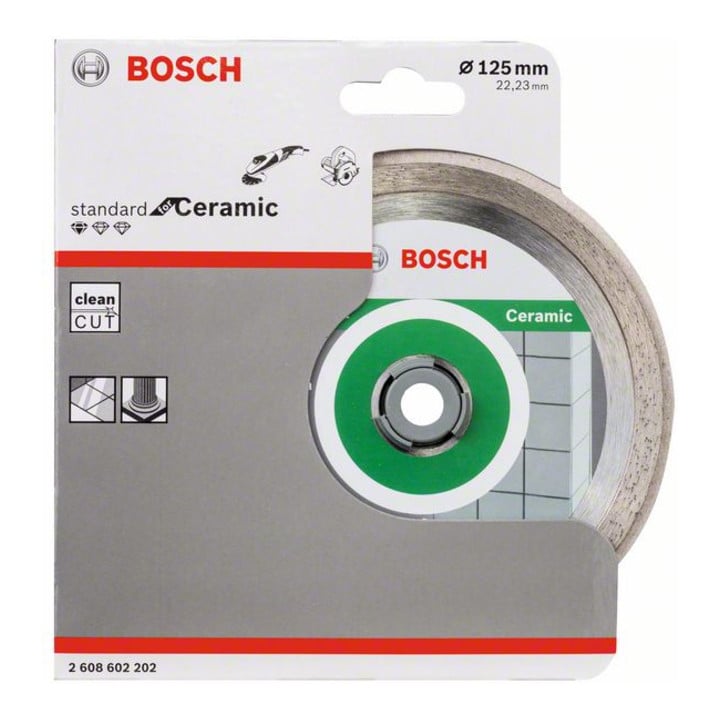 Bosch Diamanttrennscheibe Standard for Ceramic, 125 x 22,23 x 1,6 x 7 mm