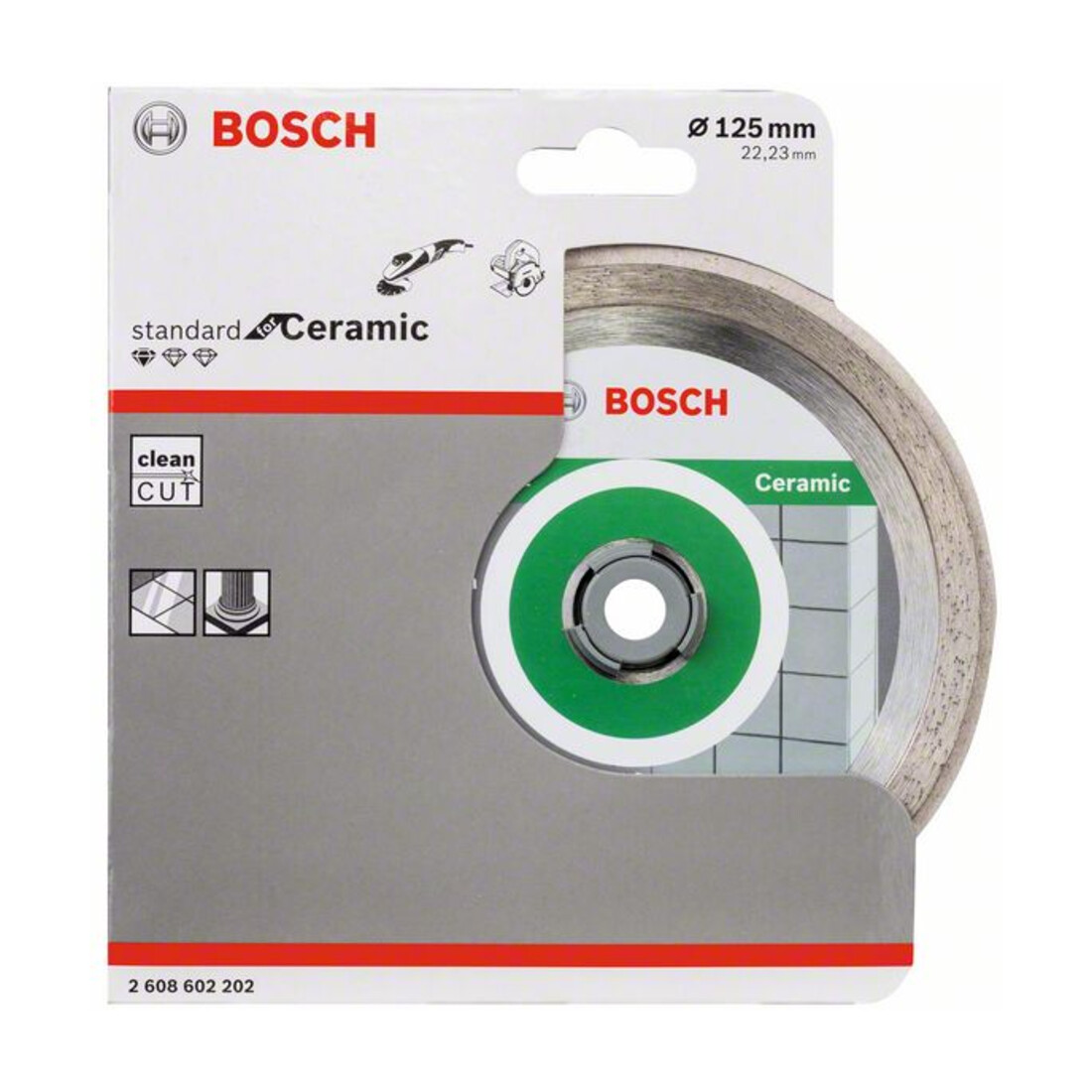Bosch Diamanttrennscheibe Standard for Ceramic, 125 x 22,23 x 1,6 x 7 mm