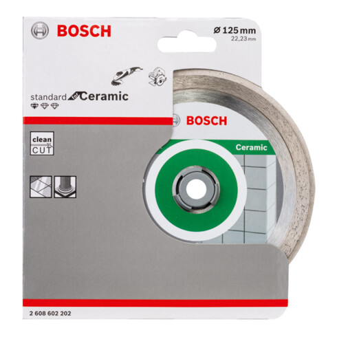 Bosch Diamanttrennscheibe Standard for Ceramic, 125 x 22,23 x 1,6 x 7 mm