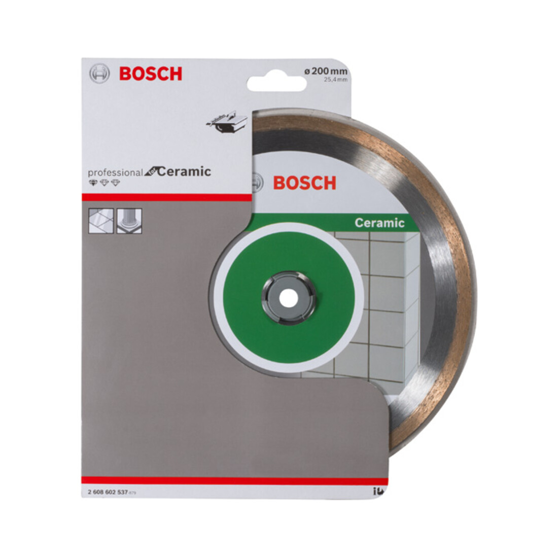 Bosch Diamanttrennscheibe Standard for Ceramic 200 x 25,40 x 1,6 x 7 mm
