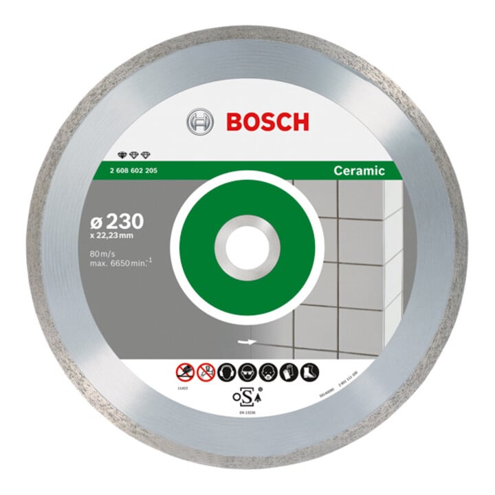 Bosch Diamanttrennscheibe Standard for Ceramic 230 x 22,23 x 1,6 x 7 mm