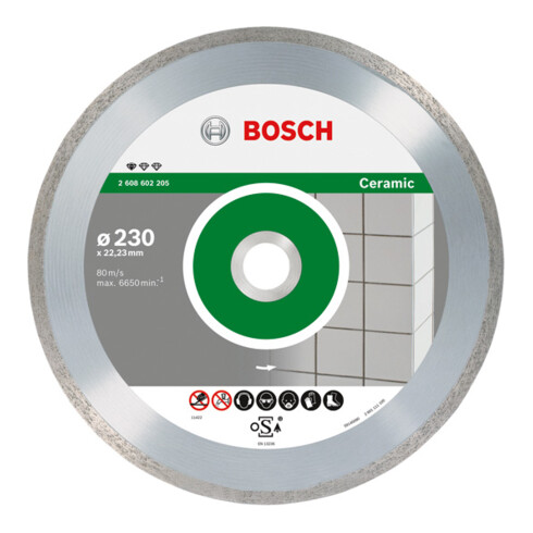 Bosch Diamanttrennscheibe Standard for Ceramic 230 x 22,23 x 1,6 x 7 mm