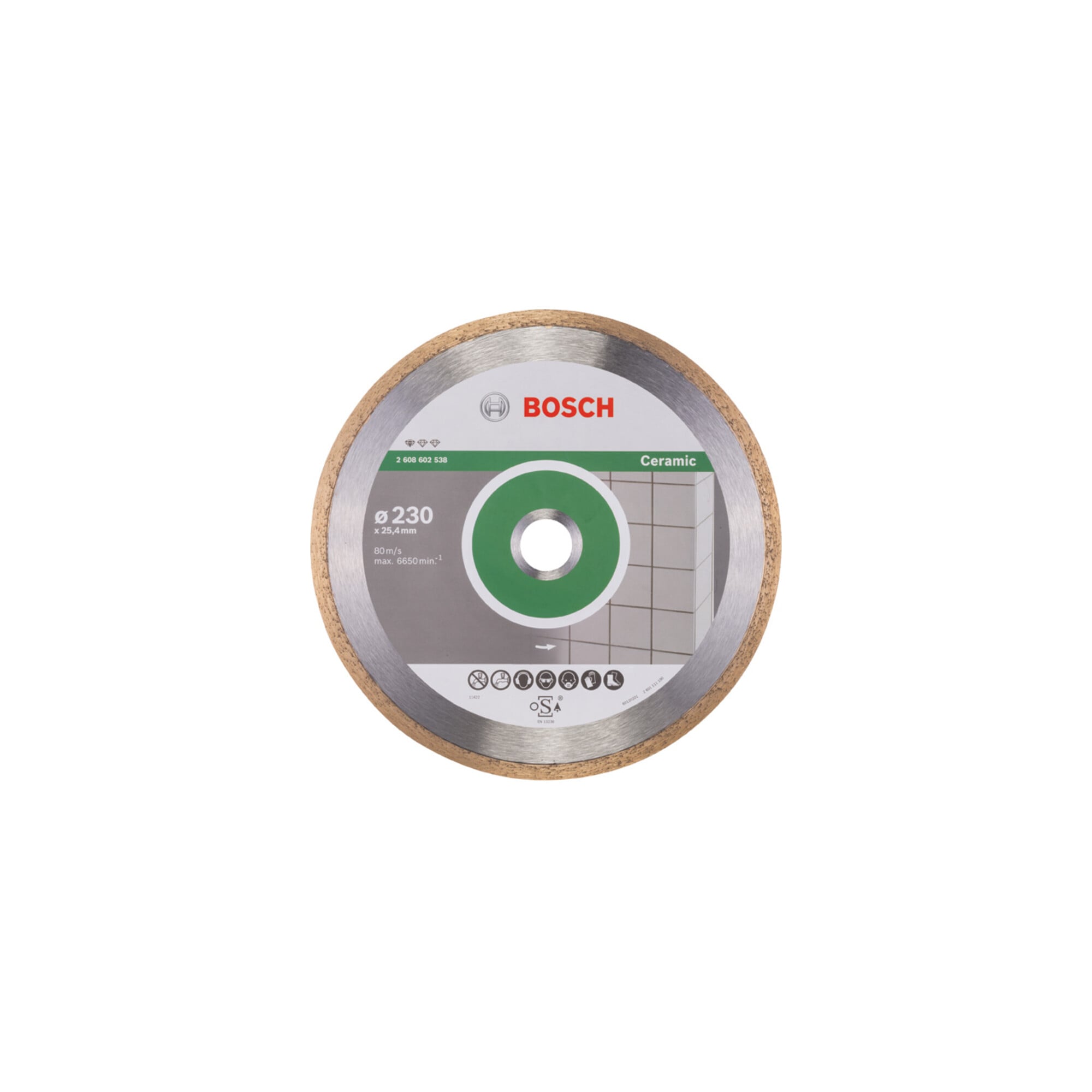 Bosch Diamanttrennscheibe Standard for Ceramic 230 x 25,40 x 1,6 x 7 mm