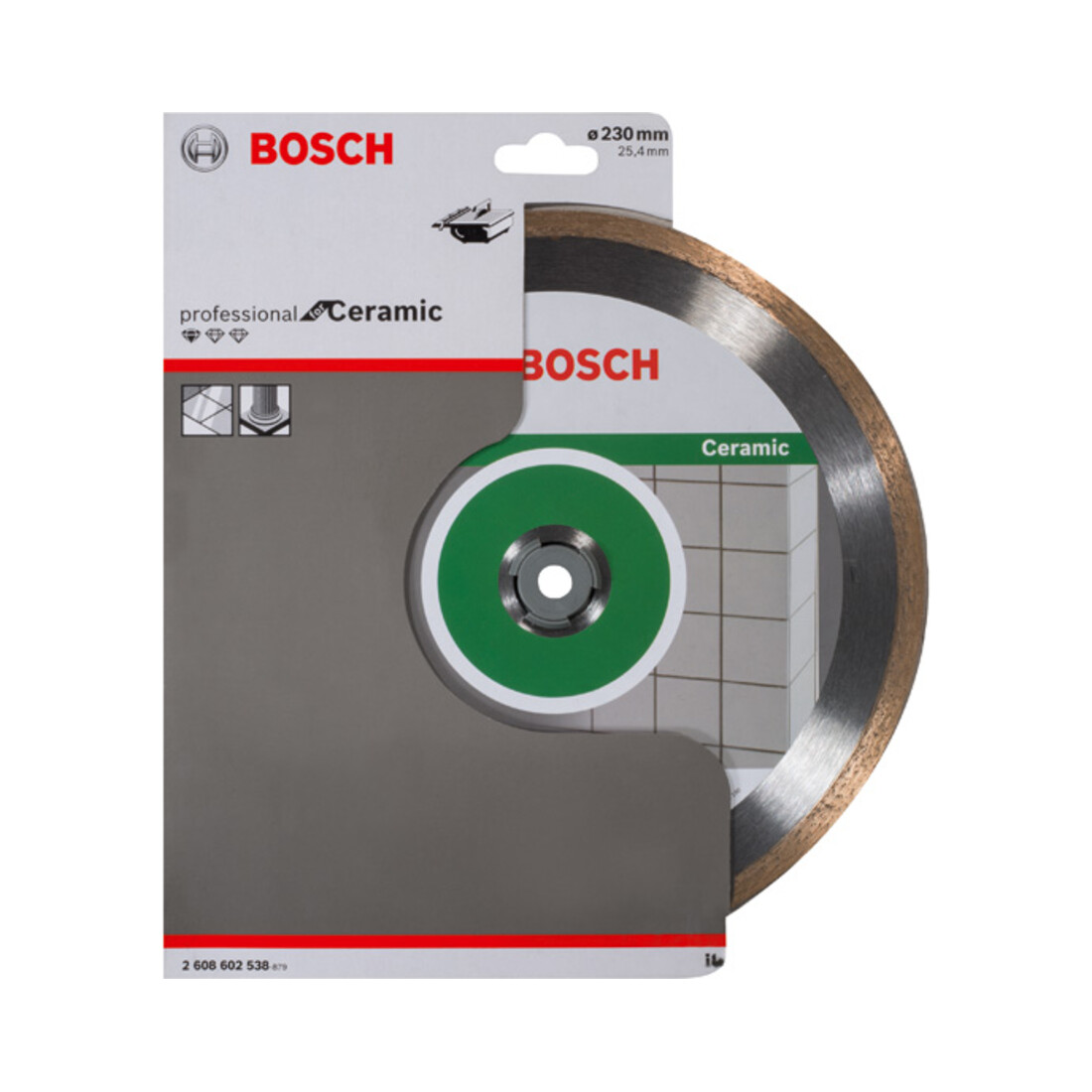 Bosch Diamanttrennscheibe Standard for Ceramic 230 x 25,40 x 1,6 x 7 mm