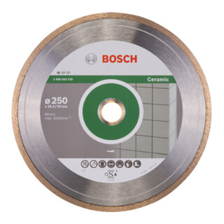Bosch Diamanttrennscheibe Standard For Ceramic 250 X 30 + 25, 40 X 1, 6 X 7 Mm