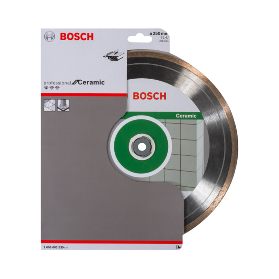 Bosch Diamanttrennscheibe Standard for Ceramic 250 x 30 + 25,40 x 1,6 x 7 mm