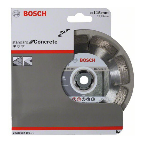 Bosch Diamanttrennscheibe Standard for Concrete, 115 x 22,23 x 1,6 x 10 mm