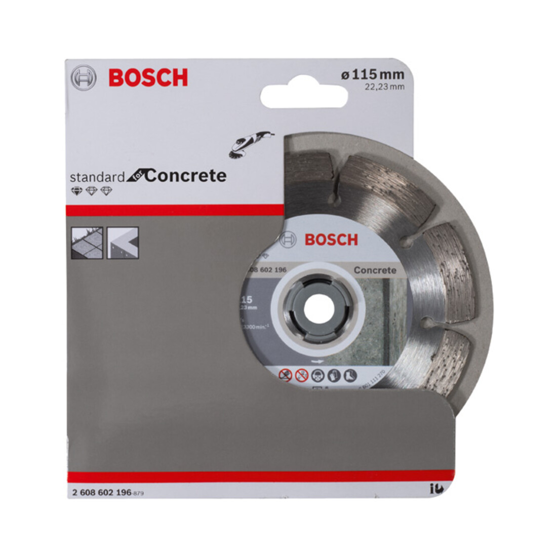 Bosch Diamanttrennscheibe Standard for Concrete, 115 x 22,23 x 1,6 x 10 mm