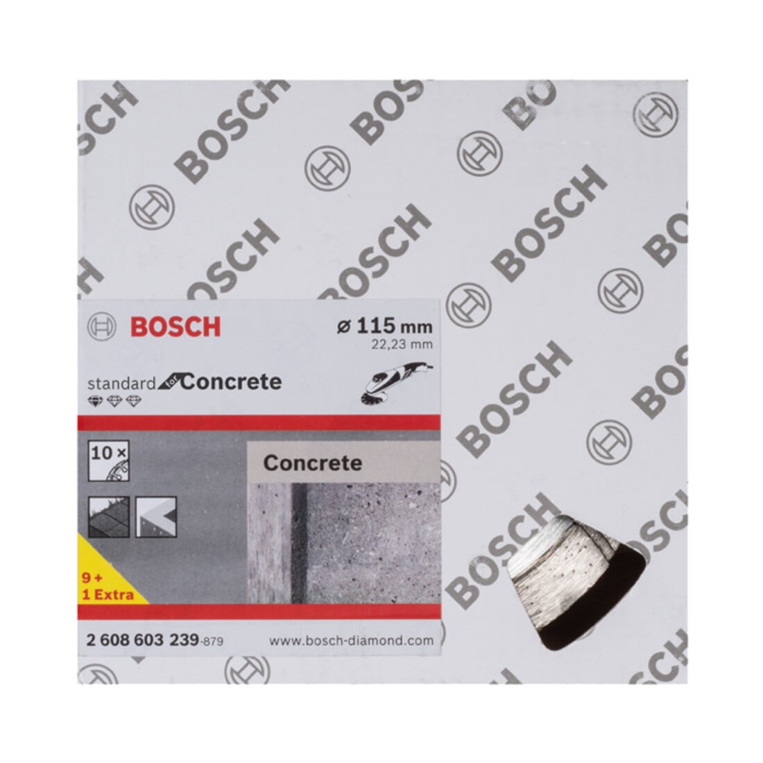 Bosch Diamanttrennscheibe Standard for Concrete, 115 x 22,23 x 1,6 x 10 mm