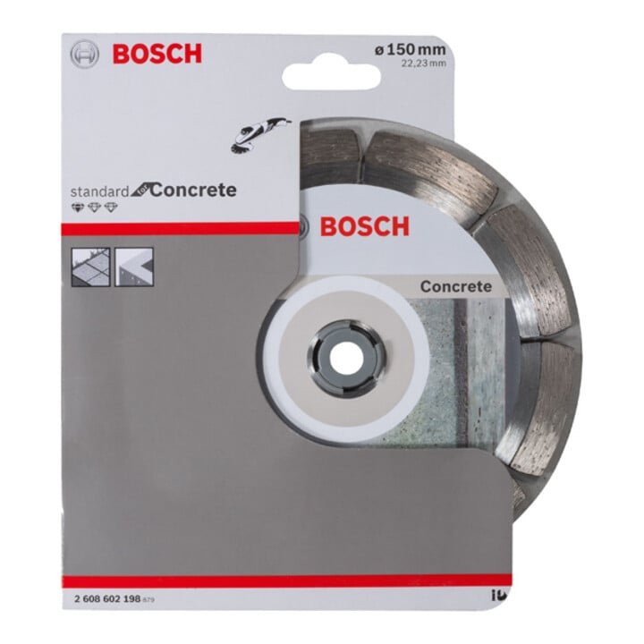 Bosch Diamanttrennscheibe Standard for Concrete, 150 x 22,23 x 2 x 10 mm