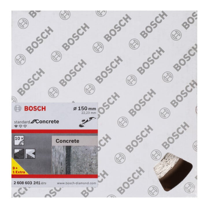 Bosch Diamanttrennscheibe Standard for Concrete, 150 x 22,23 x 2 x 10 mm