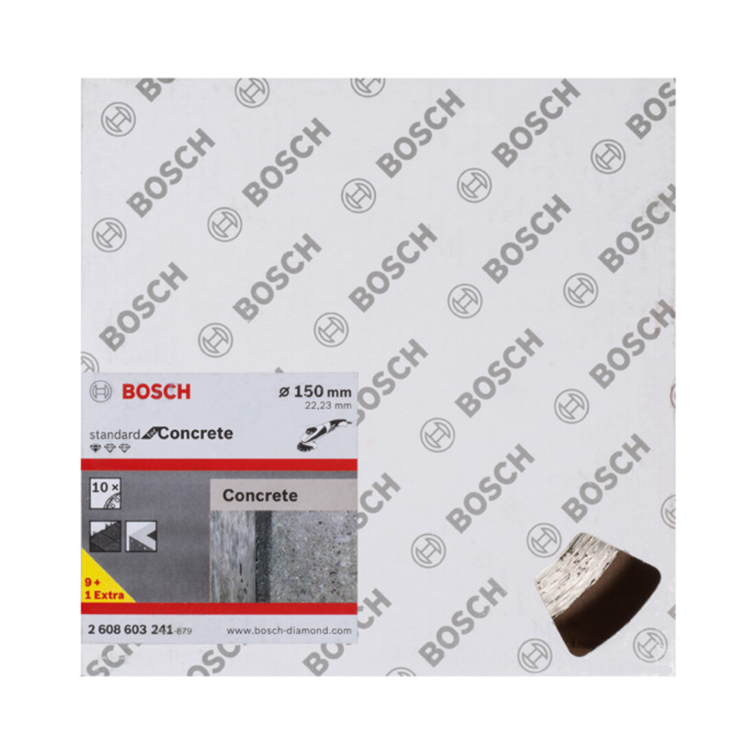 Bosch Diamanttrennscheibe Standard for Concrete, 150 x 22,23 x 2 x 10 mm