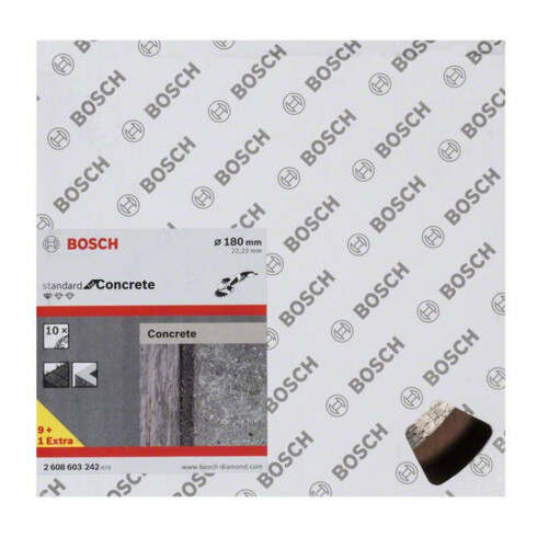 Bosch Diamanttrennscheibe Standard for Concrete 180 x 22,23 x 2 x 10 mm