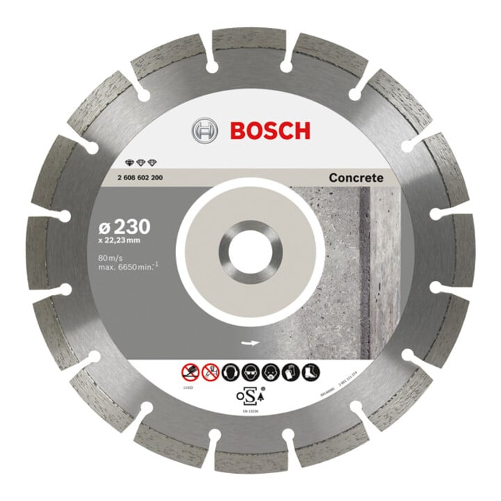 Bosch Diamanttrennscheibe Standard for Concrete 230 x 22,23 x 2,3 x 10 mm