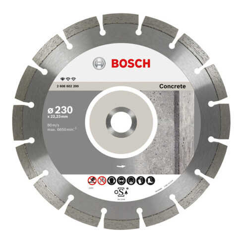 Bosch Diamanttrennscheibe Standard for Concrete 230 x 22,23 x 2,3 x 10 mm